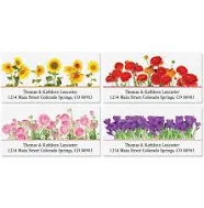 Seasonal Bouquet Deluxe Return Address Labels (8 Designs)