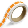 1 x 2 Inch Roll of Rectangle Labels - Bright Adhesive - Neon Orange - 125 Pack
