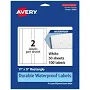 Avery 11" x 3" Waterproof Rectangle Labels
