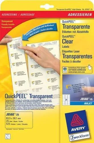 Avery Transparent printer label