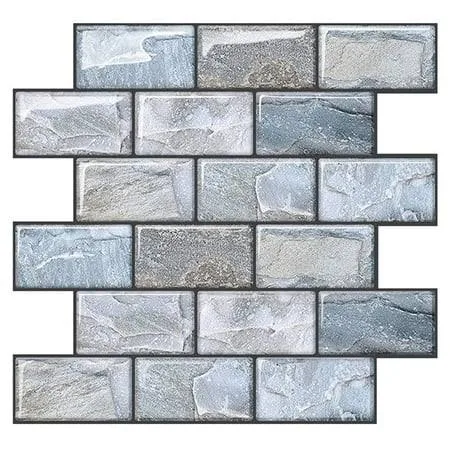 Vancore 10 Pack Peel and Stick Backsplash Tiles 3D Wall Tiles Stickers for Kitchen Bathroom