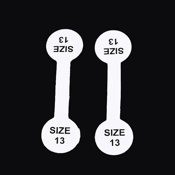 PandaWhole Folding Paper Ring Size Sticker, Adhesive Ring Size Label Tag, Round Paper RoundSize: Size: about 14mm wide, 51mm long, 0.1mm...