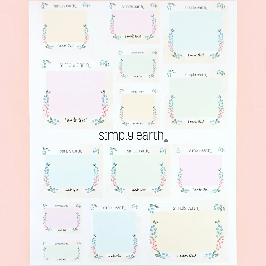 Label Sticker Sheets Color: Flowers