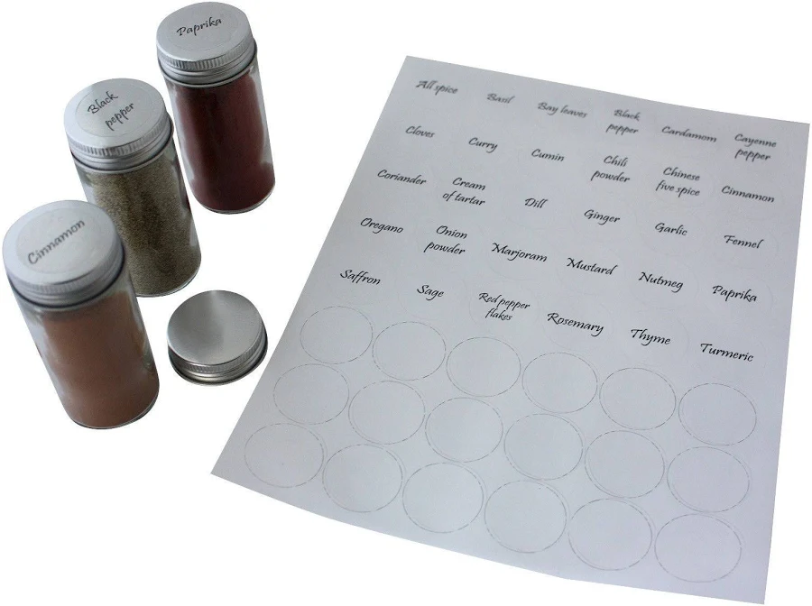 Royal Green Spice Names Stickers