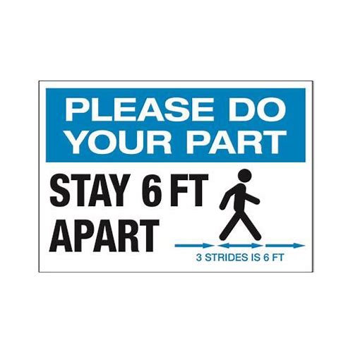 Seton Stay 6 ft Apart 3 Strides La…