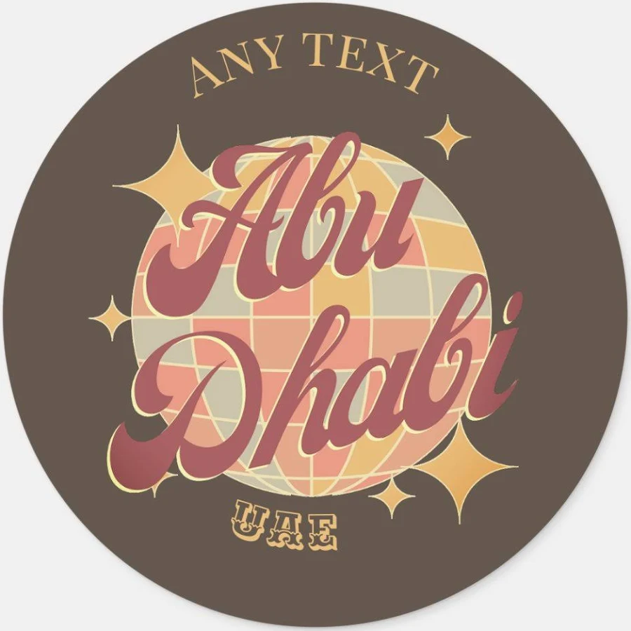 Abu Dhabi City UAE label sticker