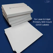 IDEALSEAL Half Sheet Self Adhesive Shipping Labels for Laser & Inkjet Printers