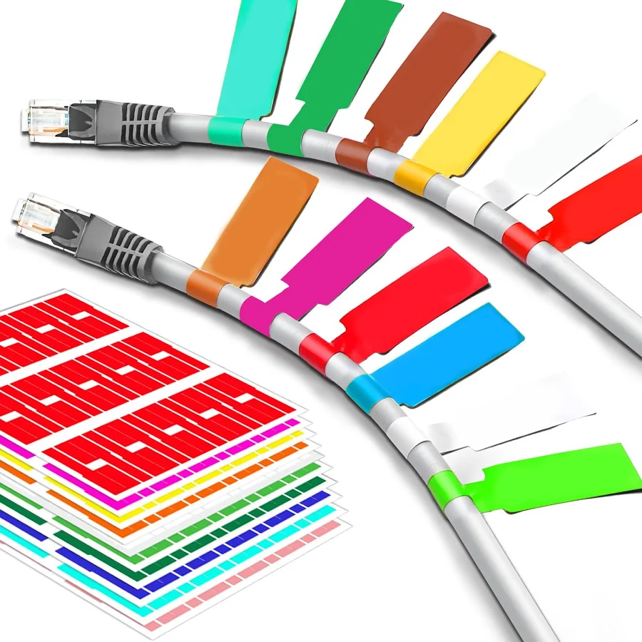 Write On Self Adhesive Cable Labels Waterproof Tags 300 Pcs Cable Management