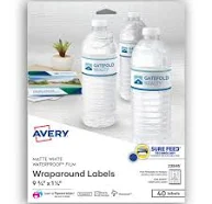 Avery Water-Resistant Wraparound Labels w Sure Feed 22845
