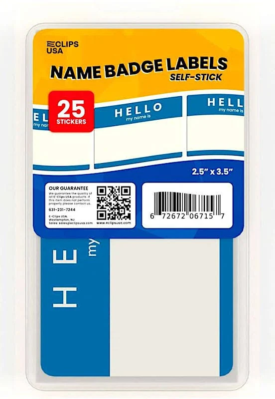 Wholesale Name Badge Labels