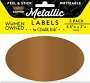 Metallic Copper Peel & Stick Oval Writeable Labels