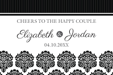 Black & White Mini Wine Labels