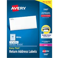 Avery Easy Peel Address Labels w/ Sure Feed Technology