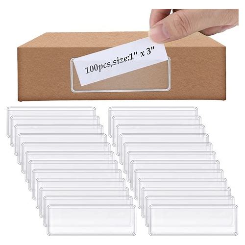 100 Pcs Label Holder Self Adhesi…