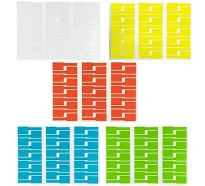 Bibablyke 30 Pcs Colorful Cable Labels Sticker Waterproof Identification Adhesive Wire Labels Work with Printer, Size: 8.27, Blue