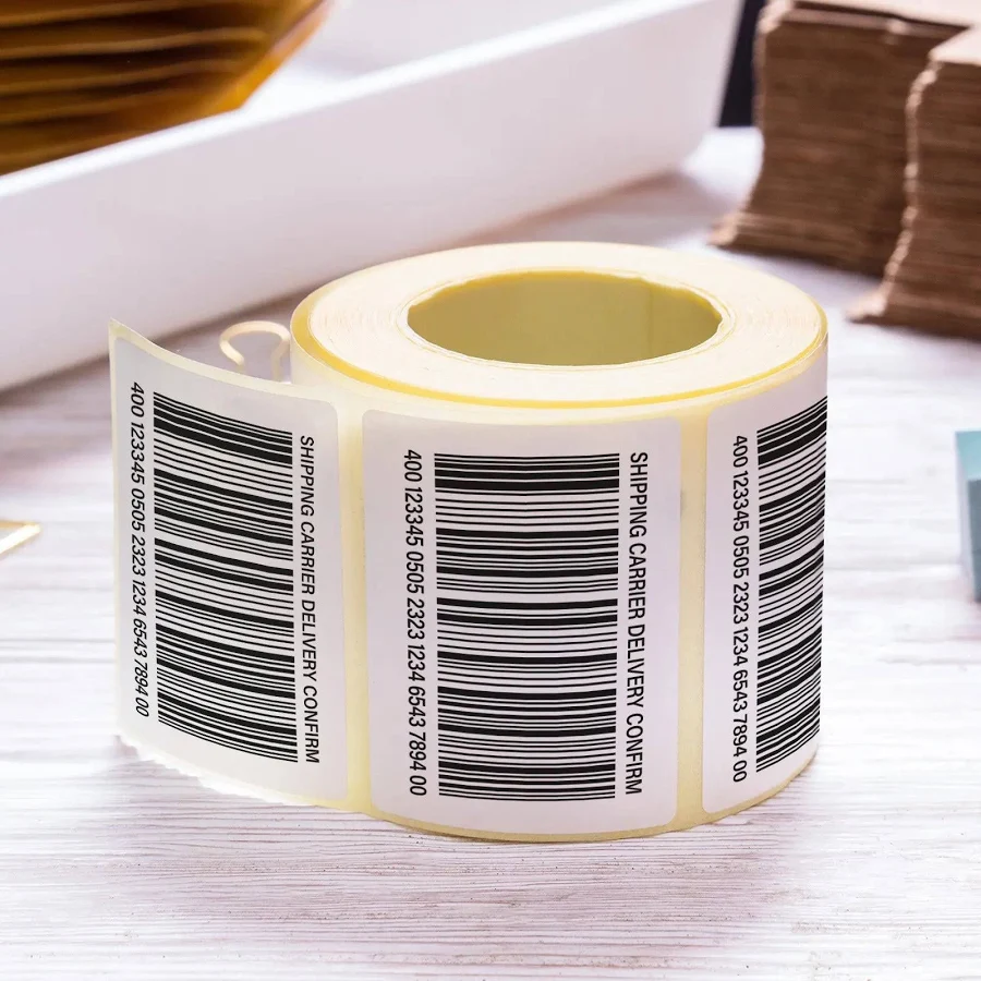 Barcode Labels Vinyl Custom Size 5000 qty Racetopprint