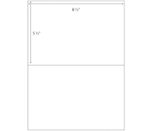 MyBinding 8.5" x 5.5" Half Sheet (2-Up) Peel-&-Stick Printable Labels (100 Pack)