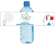 Science Theme Kids Birthday Water Bottle Labels Great for all sorts of parties and get togethers easy to use self stick labels Atom Beaker