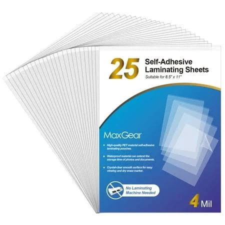 Maxgear Self Adhesive Laminating Sheets