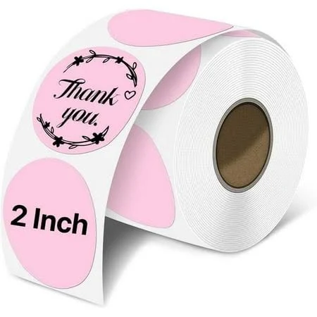 Sjpack 2 Inch Pink Direct Thermal Labels
