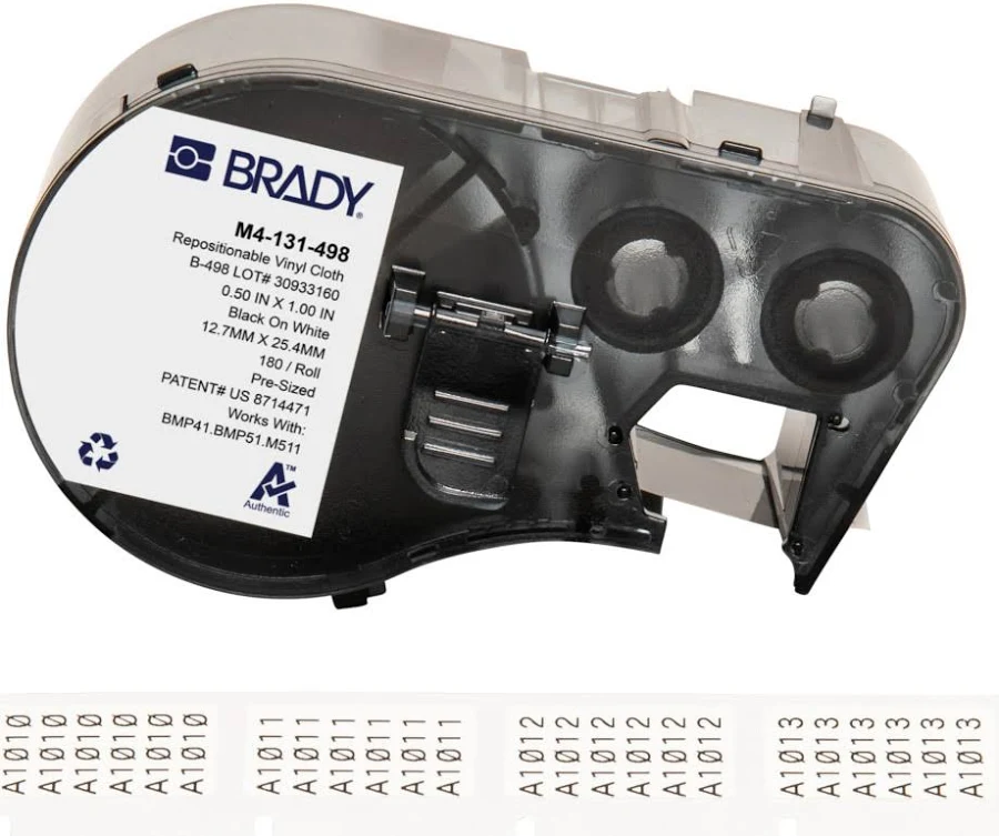 Brady Repositionable Multi Purpose Vinyl Cloth Labels