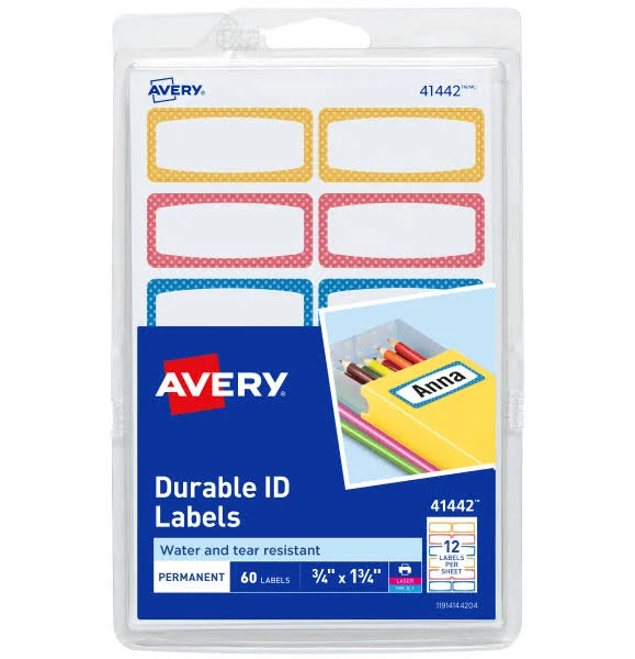 Avery Kids Gear Durable Labels