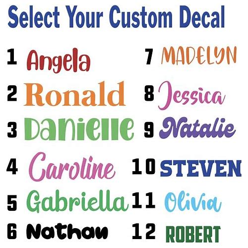 Personalized Custom Font Name …