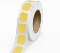 JAM Paper Matte Gold Foil 2 1/2 x 3 Inch Roll of Vintage Frame Shaped Labels