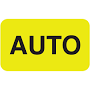 "Auto" Label - Fl. Yellow - 1-1/2" x 7/8" - 250/Box