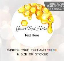 Honey Jar Labels, Honey Sticker, Bee Honey Favor Labels, Mason Jar, Canning Jar, Honey Bee Favor Label, Wedding, Bridal, Baby Shower