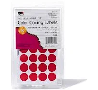 Charles Leonard Color Coding Dots Self-Adhesive Labels