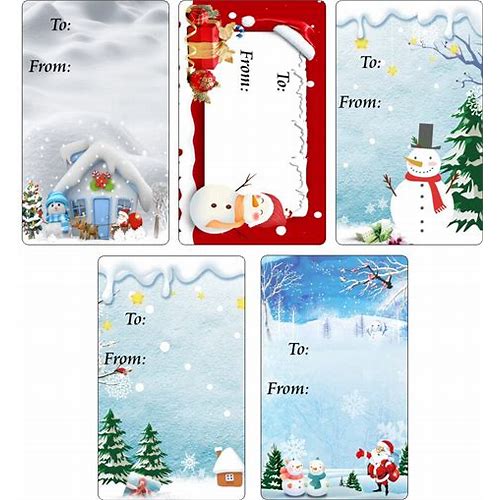 Christmas Snow Gift Tags - Self A…