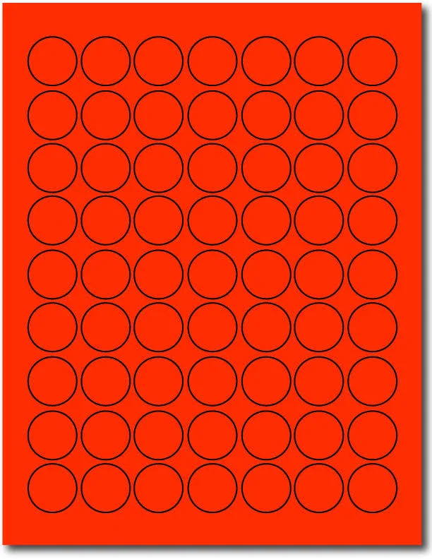 Red 1" Round Labels