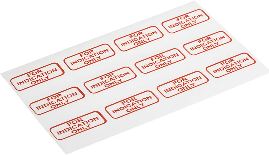 RS PRO 1709053 ADHESIVE PRE-PRINTED LABEL RED TEXT White BACKGROUND 0.13IN L