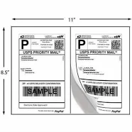 2000 Shipping Labels 8.5 inchx5.5 inch(square edges) Self Adhesive 2 Per Sheet Blank US