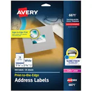 Avery Vibrant Laser Color-Print Labels w Sure Feed 6871