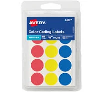 Avery Removable Color-Coding Labels 6167