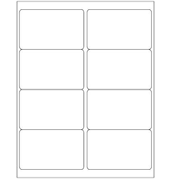 Tape Logic 4 x 2 1/2" White Rectangle Laser Labels ll125