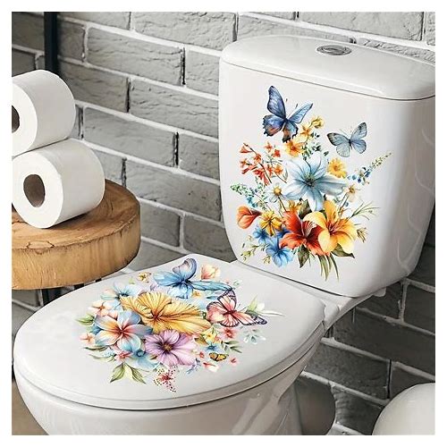 PVC Flower Butterfly Toilet Cover …