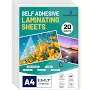 20 Sheets A4 Matte Clear Self-Adhesive Laminating Sheets, Waterproof Cold Laminated Film, No Machine