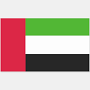 UAE United Arab Emirates Flag Rectangular Sticker