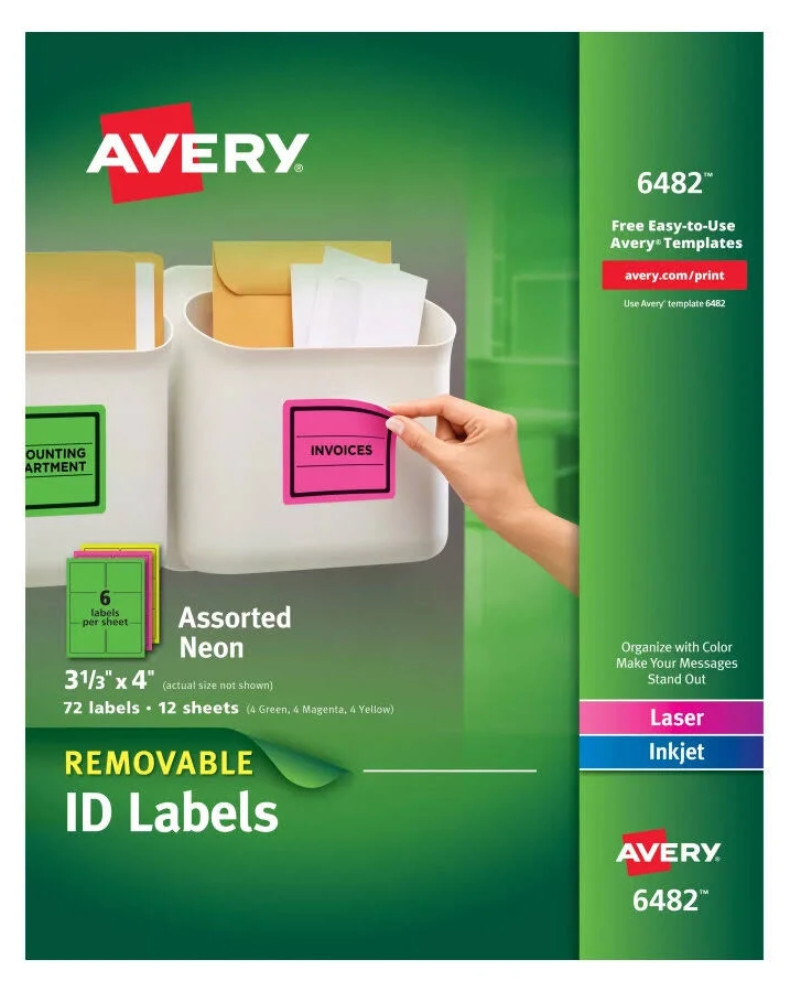 Avery Dennison Removable Self-Adhesive Color- Coding Labels