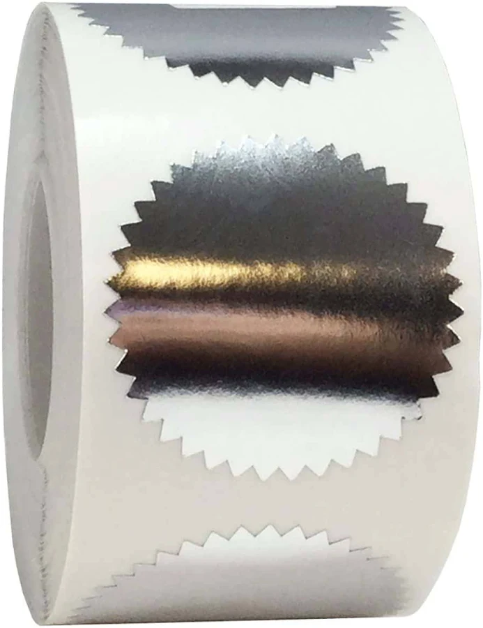 Silver Metallic Label Seals 1.5" Round QTY 500 | Wholesale Labels | InStockLabels