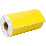 4 inch x 6 inch Yellow Shipping Labels on 0.75 inch Core Compatible with Zebra and Rollo Printers, 6 Rolls / 105 Labels per Roll