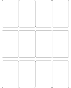 2 x 3 1/4 Rectangle White High Gloss Laser Label Sheet