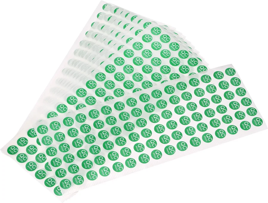 Harfington Adhesive Labels 10mm QC PASS Mark for Industry Items (Pack of 500)