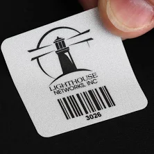 100 Custom Printed Labels with Lamination Velvet Lexan, 1.25"x0.5"