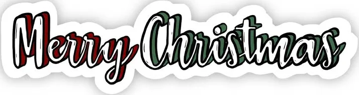 Merry Christmas Lettering Sticker