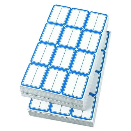 Uanit 50 Pack Blank White Labels Stickers to Write on, Stick on Adhesive Sticky Label Name Badges, Multi-purpose Name Tags, Gift Tags, And More