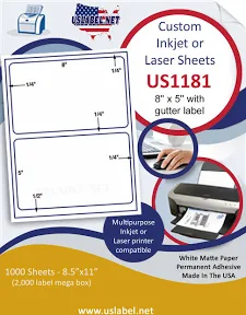 Avery Removable Print-to-the-Edge White Labels w/ Sure Feed 22827